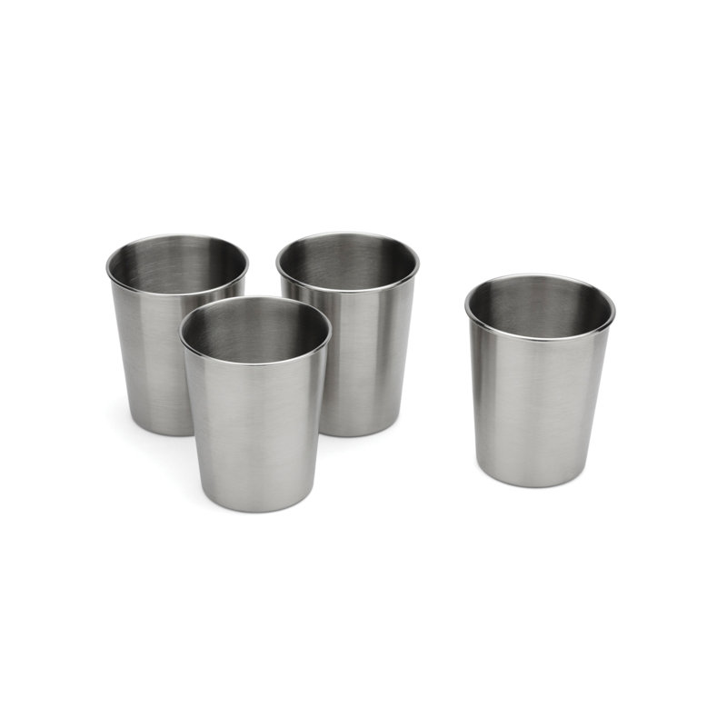 8oz. Stainless Steel Drinking Glass Set