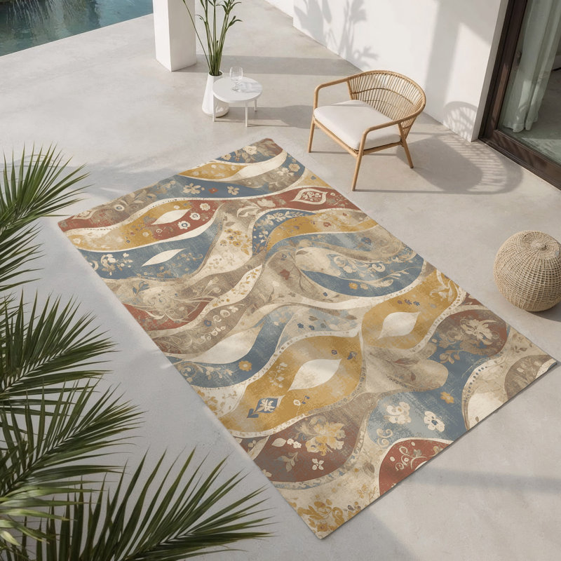 Tapis intérieur et extérieur Snazzy Sparkle, Rectangle 1 pi 6 po x 2 pi 6 po