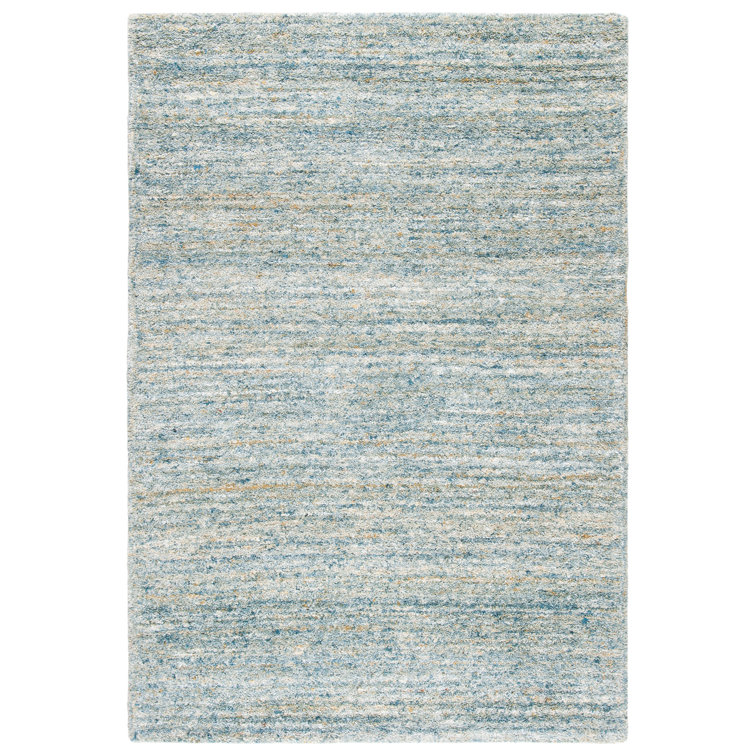 Moniz Hand Tufted Wool/Cotton & Other Fiber Solid Color Rug in Light Blue