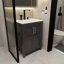 Armoire de salle de bain 24 po, avec lavabo en céramique