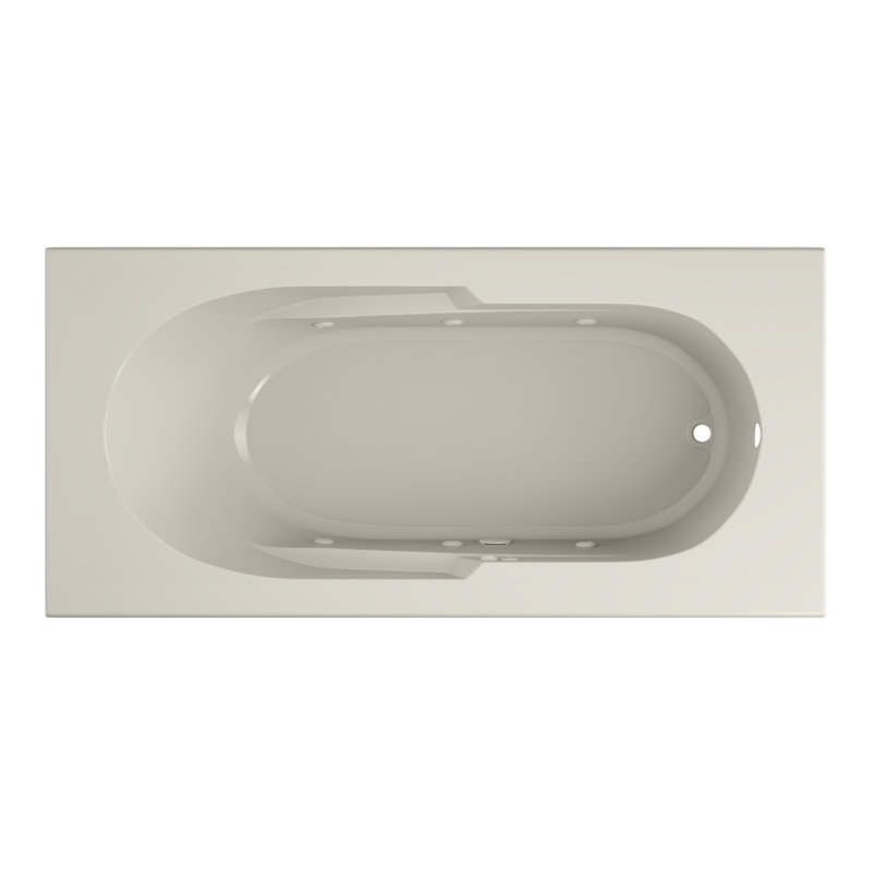 Signature® 72" x 36" Drop In Bathtub, White, Left