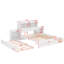 Lit plateforme double avec tablettes coulissantes-2104864011