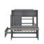 Lit mezzanine double avec lit autonome, tablettes, bureau et garde-robe-167959494