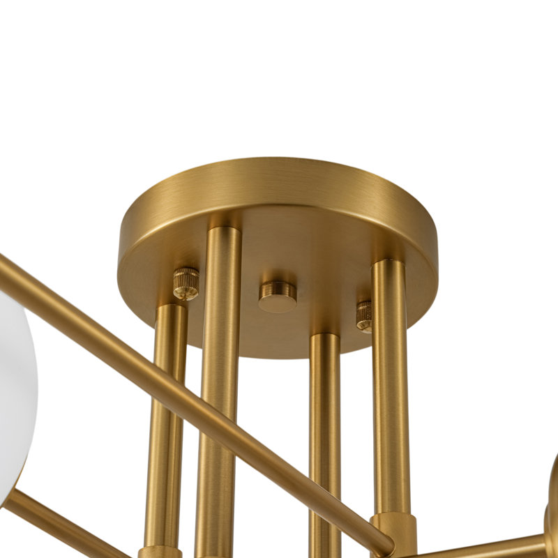 Plafonnier semi-encastré 8 lumières