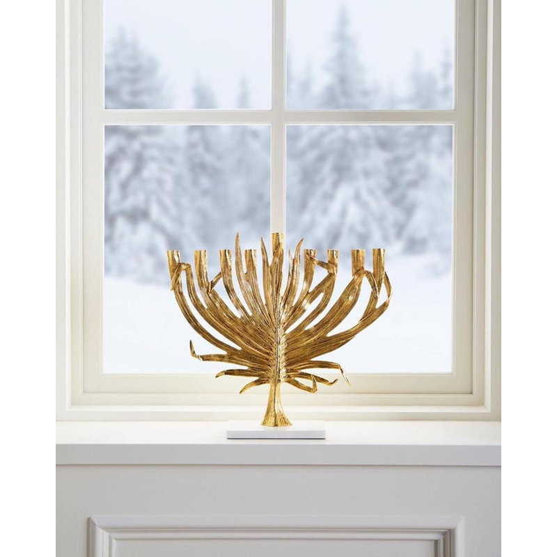 Palm Menorah, Gold