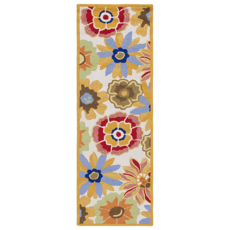 Tapis quatre saisons ivoire / brun, Tapis de couloir 2 pi x 6 pi