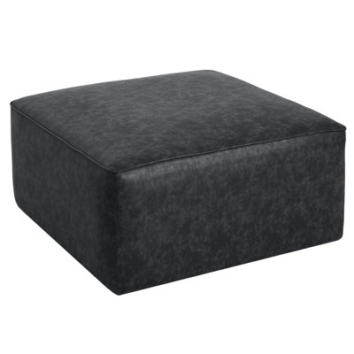Carré en matériau semblable au cuir noir - et fonctionnel pour la vie avec un rembourrage en mousse dense