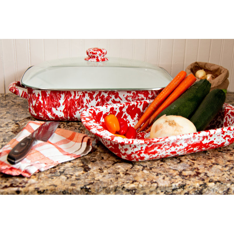 Swirl Baking Pan, Red Swirl