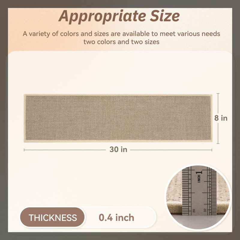 Biron antidérapant 15PCS, tapis d'escalier pour marches en bois, support en caoutchouc pour l'intérieur, tapis d'escalier sans résidus, tapis d'escalier durable pour enfants et chiens 8 po x 30 po