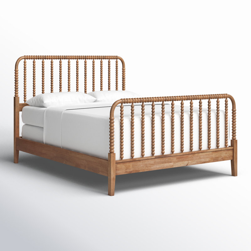 Lind Island Solid Wood Spindle Bed, Queen, Honey
