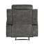 Fauteuil inclinable manuel Tesy, microfibre brun gris foncé, coussins en mousse