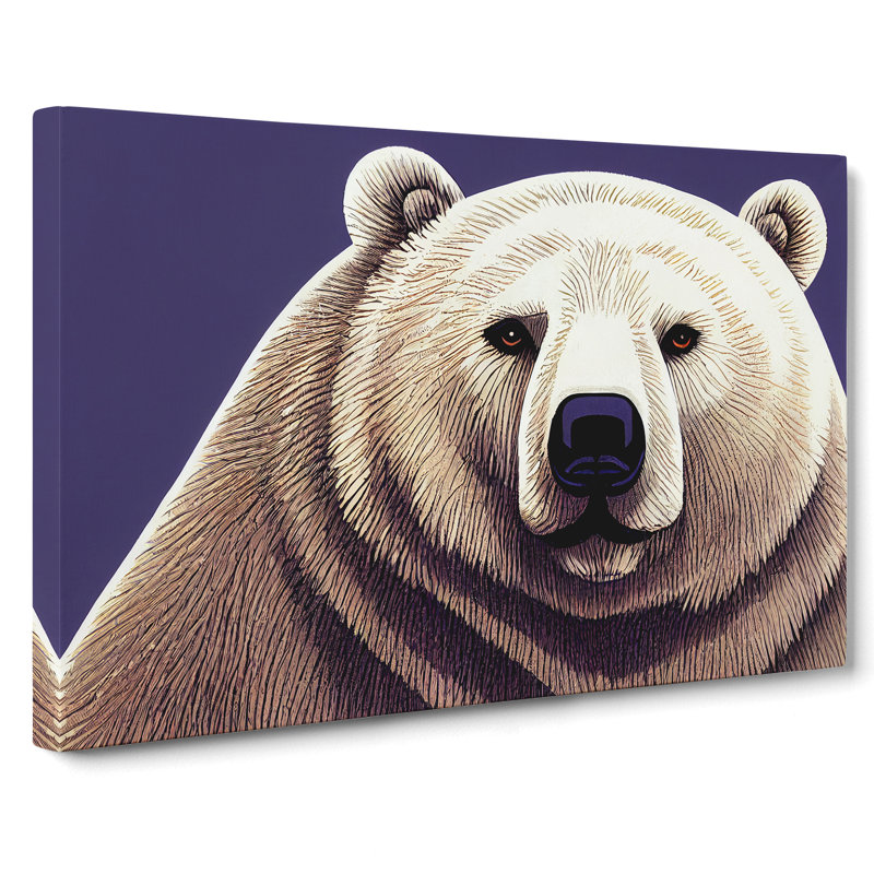 Graceful Polar Bear - Wrapped Canvas, 35cm H x 50cm W x 3cm D