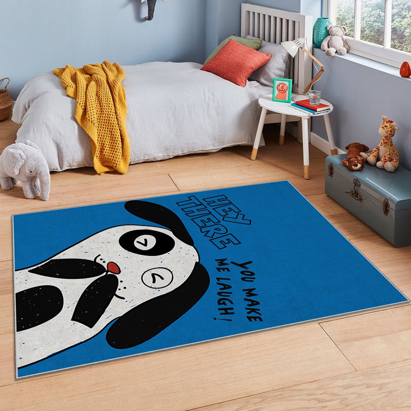 Luxurious Area Rug, 4.6 x 7.2 ft, 100% Polyester, 740 g/m² | Non-Slip Felt Dot Underside, Laminated Sponge for Comfort, Antibacterial & Easy to Clean | Stylish Velvet Fabric with Digital Print, Machine Washable
