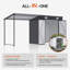 Pergola en métal avec toit incliné l 13 pi x P 4 pi