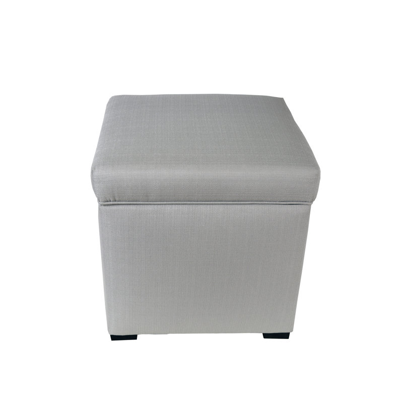 Woodside Upholstered Ottoman, Silver Gray