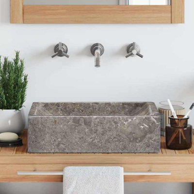 Traver Sink Marble High Gloss Grey