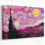  «Vibrant Pink Starry Night», impression sur toile tendue-129538046