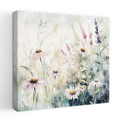 Spring Breeze Delicate Contemporary Lavender Art