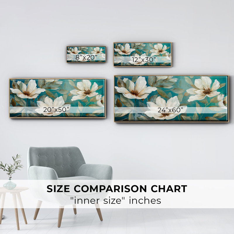 Toile encadrée Shade of Blue, H 24 po x l 60 po