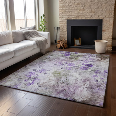 Tapis mauve de qualité supérieure lavable à la machine Prisco