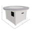 42" Round Rustic Polymer Fire Table with Propane Shelf-1100533896