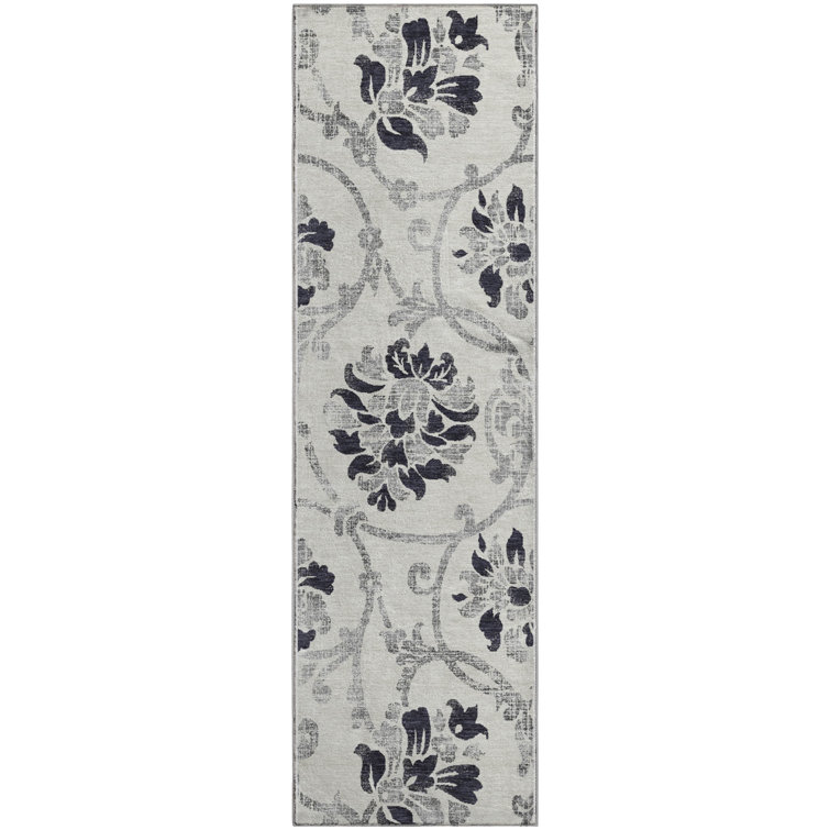 Premium Machine Washable Prisco Black Rug