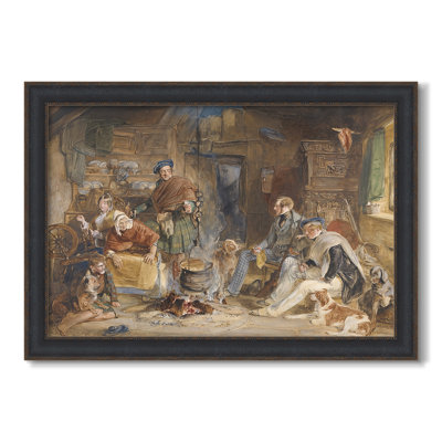 Highland Hospitality, 1832-John Frederick Lewis-Custom Framed Canvas