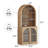 71" Tall Arched Bookshelf with Glass Doors, Set of 2, Camel-1986716426