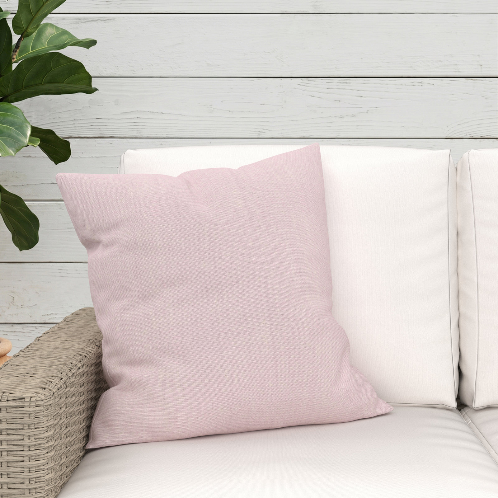 Sunbrella® Throw Pillow, Square 20", Sunbrella® Play Cameo