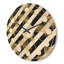 Horloge murale moderne en bois doré Golden Midoli Century-63892768