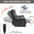 Leatheraire Heat Massage Dual Motor Infinite Position Up To 350 LBS Large Electric Power Lift Recliners With Hidden Cup Holders, Power-Remote, Medium-Firm And Heavy Duty-684718601