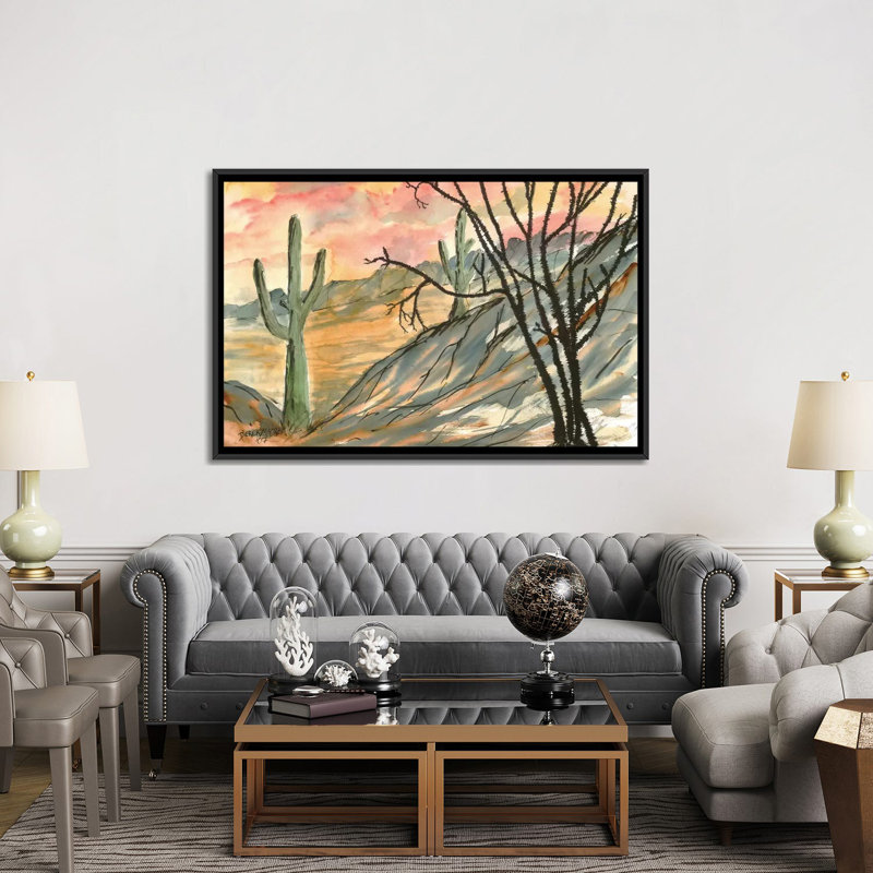 Arizona Evening, Southwest par Derek McCrea - Impression sur toile tendue sur toile tendue avec châssis, Pas de tapis