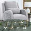Fauteuil à bascule moderne à dossier haut avec coussin lombaire et poches latérales Modern