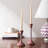 Mela Artisans Dusty Pink Checkered Candlestick-1574520814