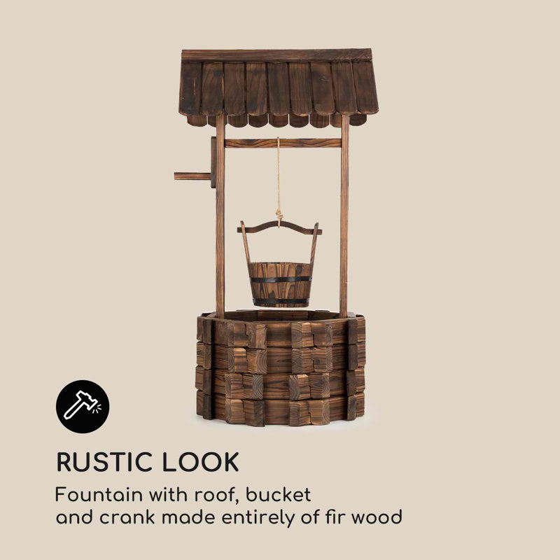 Outdoor Wood Sculptural Fountain