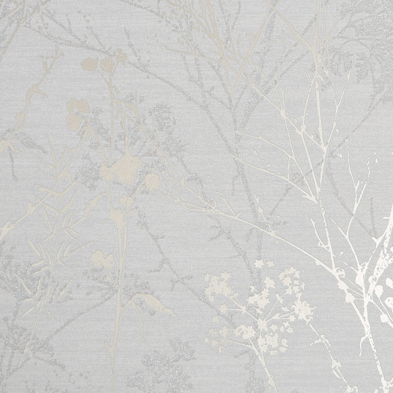 Rouleau de papier peint texturé Hedgerow, Gris / or pâle