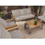 5-piece Outdoor Aluminum Conversation Set With Removable Cushions, 7-person Modern Patio Seating Group
