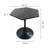 31.50"Modern Hexagonal Coffee Table with Printed Marble Table Top,Metal Base-1613010039