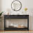 51-Inch Modern Water Ripple Console Table With 3 Wooden Drawers, Slim Entryway & Behind Sofa Table For Living Room, Hallway & Foyer, Farmhouse Accent-123696827