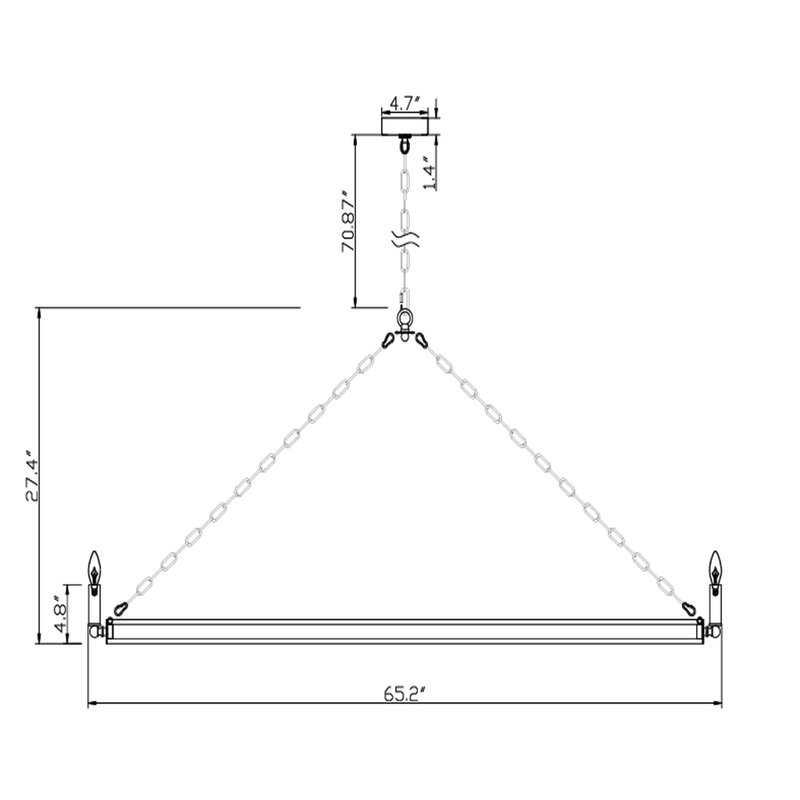 Alderton LED Chandelier, 8.3" H x 66.9" W x 66.9" D