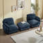 Canapé d'angle en chenille avec pouf amovible-669412262