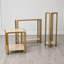Table d'appoint Kraft - Bronze clair avec travertin