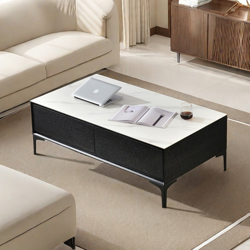Table basse moderne simple rectangulaire, H 18,1 po x L 47,2 po x l 23,6 po