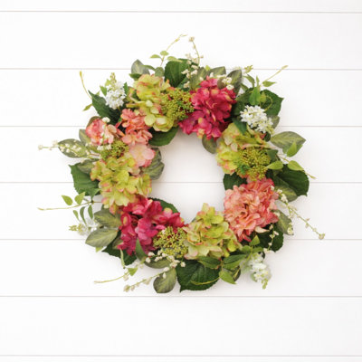 Hydrangea Floral Wreath 22 Inch