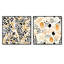 Imprimé de guépard beige et noir Simplicity - Collages abstraits, ensemble de 2 collages carrés-102162753-102162755