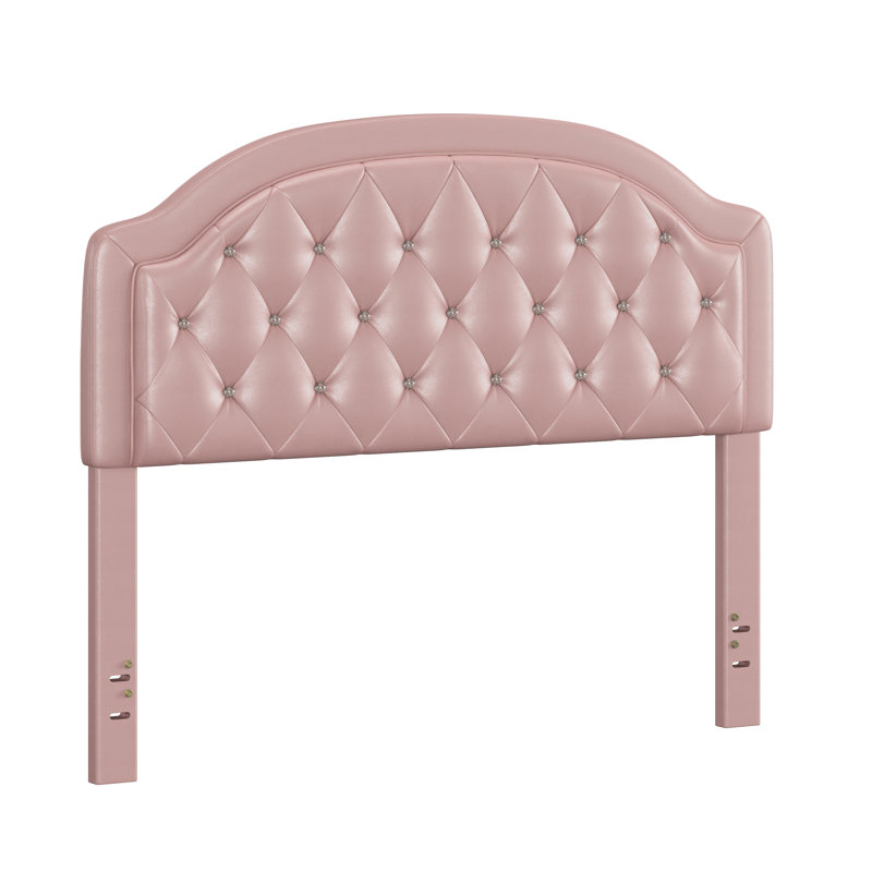 Tête de lit tapissier Keltner, Double, Rose
