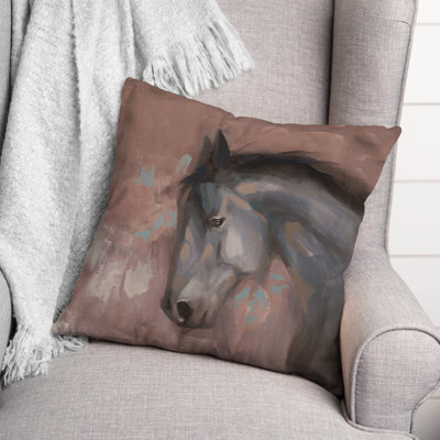  Housse et insert de coussin carré cheval