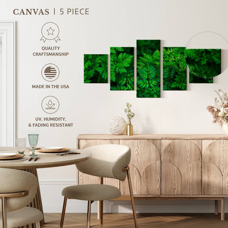 Feuilles florissantes, H 24 po x l 55 po