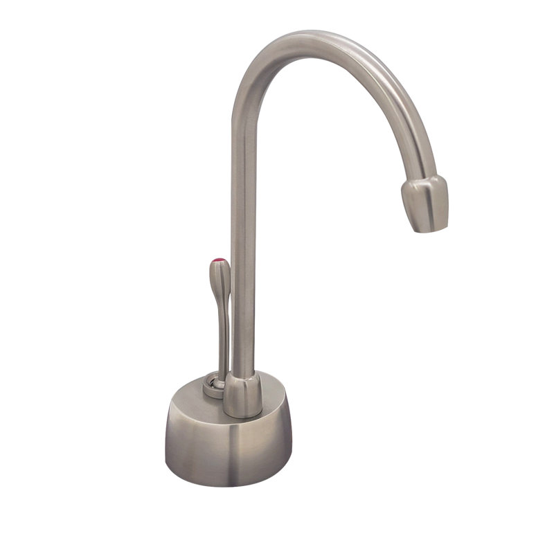 Robinet distributeur d'eau chaude à une poignée 9 po Velosah, Nickel satiné