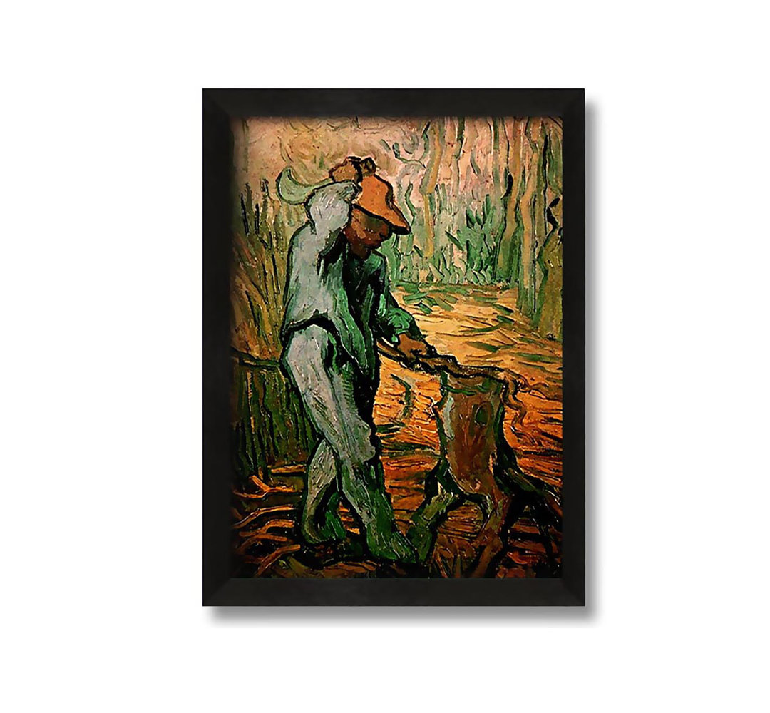 Gerahmtes Leinwandbild The Woodcutter After Millet von Vincent Van Gogh